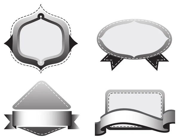 Quatre modèles gris — Image vectorielle