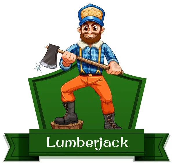 Lumberjack — Stock Vector