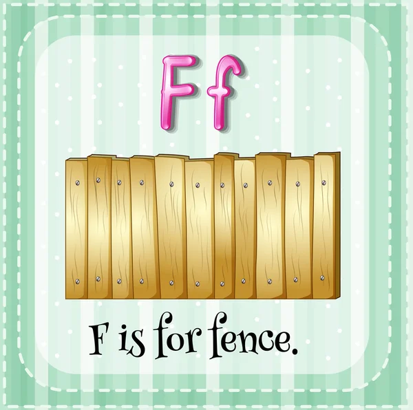 A letter F for fence — Stock Vector