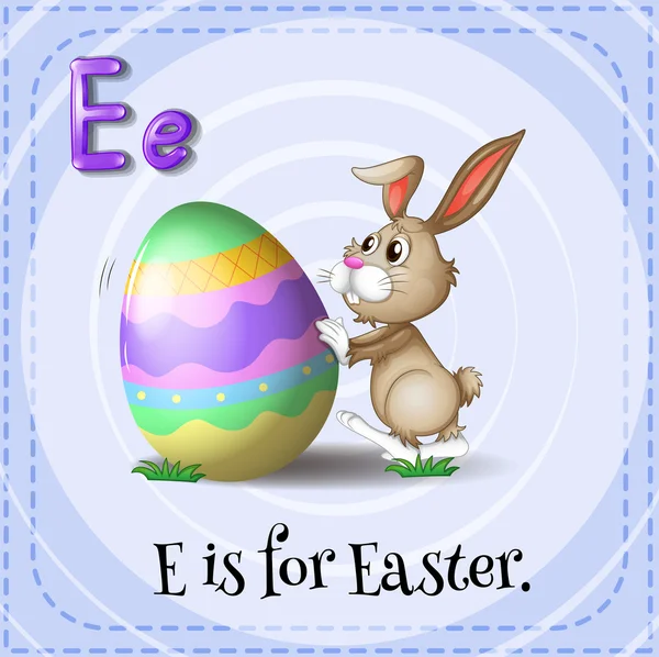 A letter E for Easter — Stock Vector