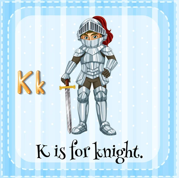 Knight için bir harf K — Stok Vektör