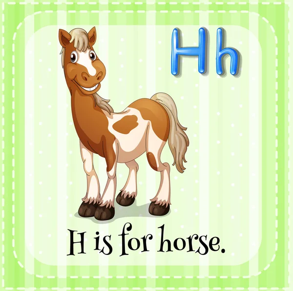 Una letra H para caballo — Archivo Imágenes Vectoriales