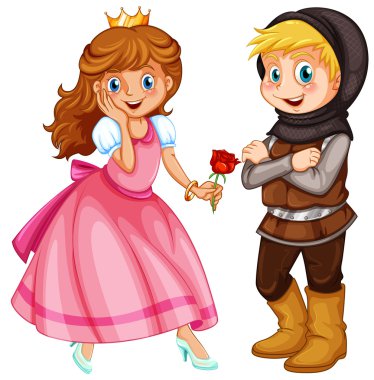 Princess and Knight clipart