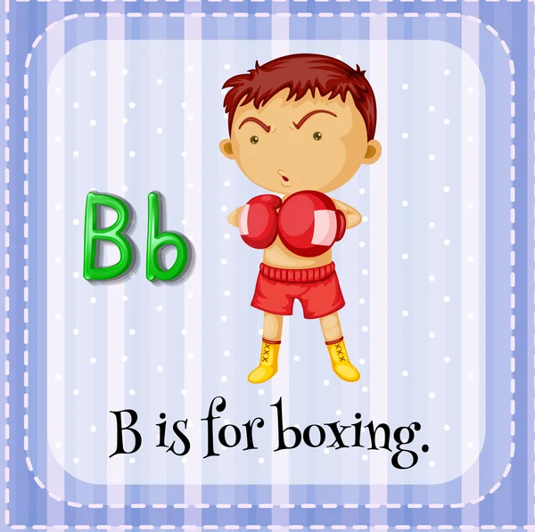 A letter B for boxer — Stock Vector