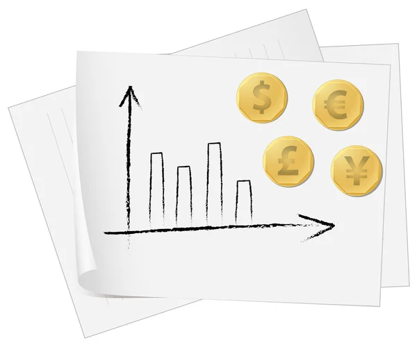 Gráfico de divisas — Archivo Imágenes Vectoriales