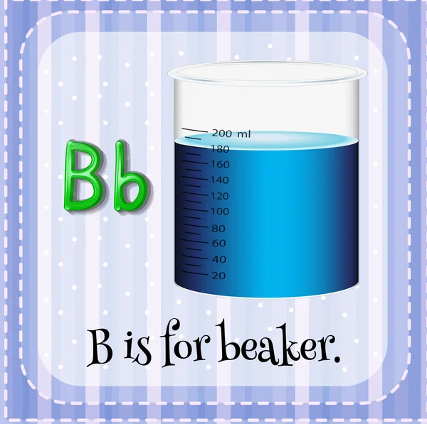 Een letter B voor beaker — Stockvector