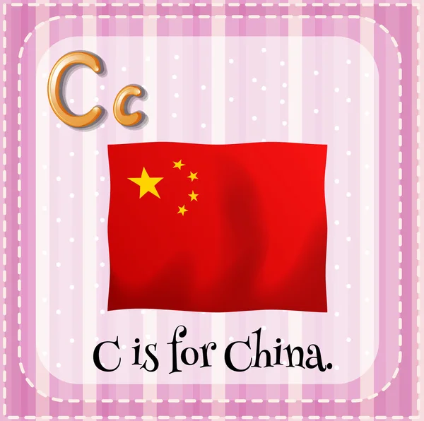 A letter C for China — Stock Vector