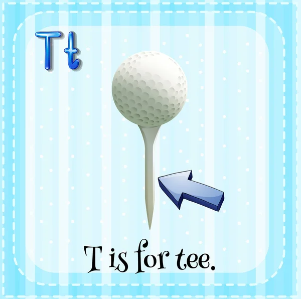 Une lettre T pour tee — Image vectorielle