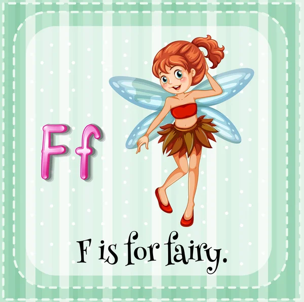 妖精の手紙 F — ストックベクタ