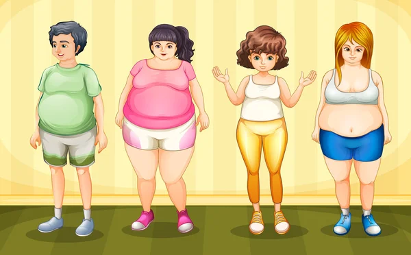 肥胖人士 — 图库矢量图片