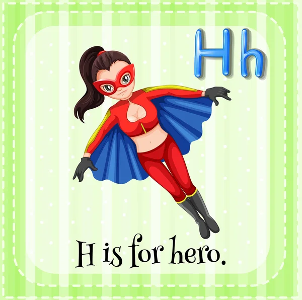 A letter H for hero — Stock Vector