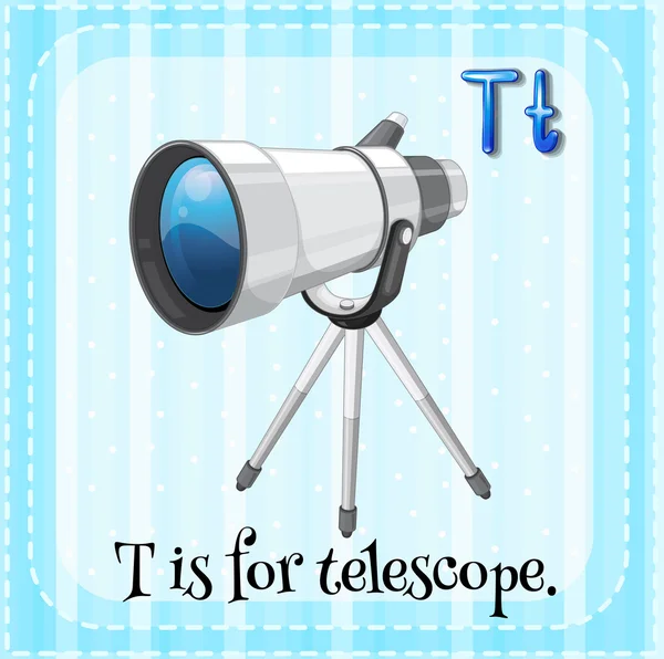 Літера Т для телескопа — стоковий вектор