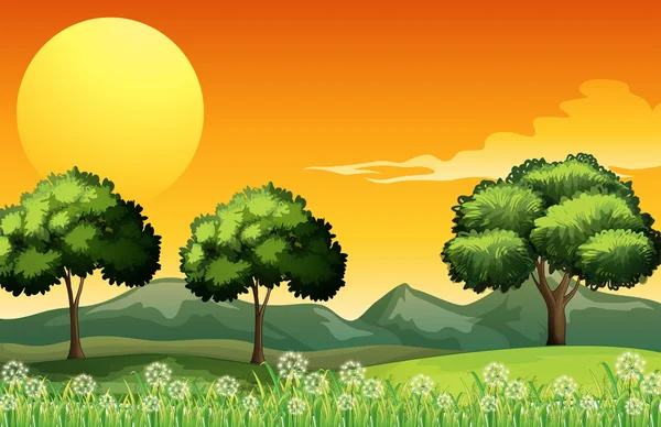 Un hermoso paisaje — Vector de stock