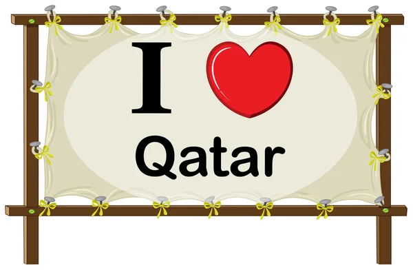 Я люблю Катару Стоковий вектор