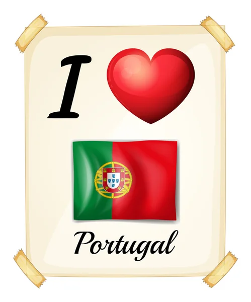 Ich liebe portugal — Stockvektor