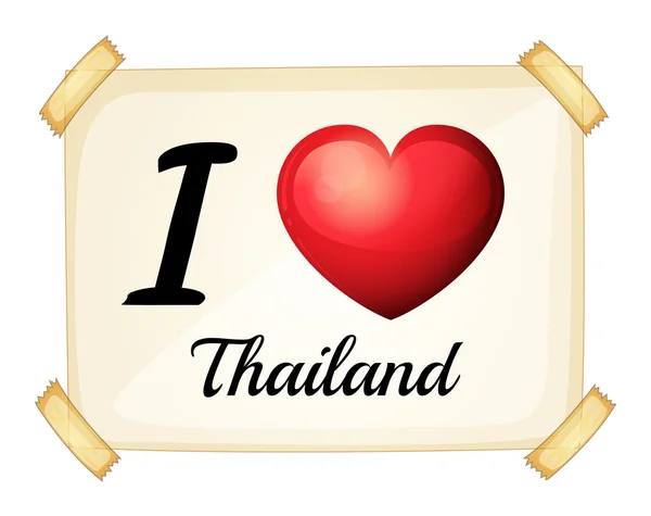 J'aime la Thaïlande — Image vectorielle