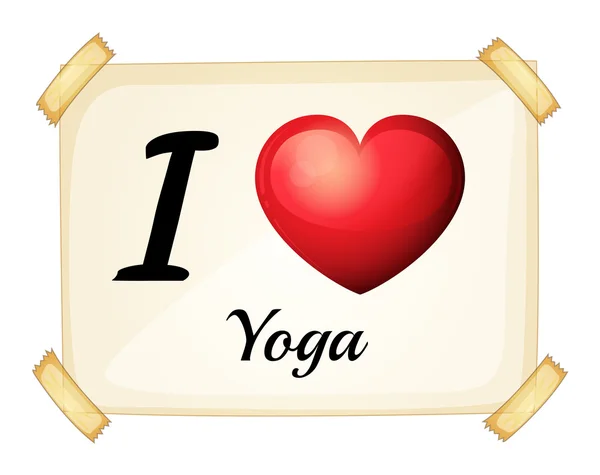 J'adore le yoga — Image vectorielle