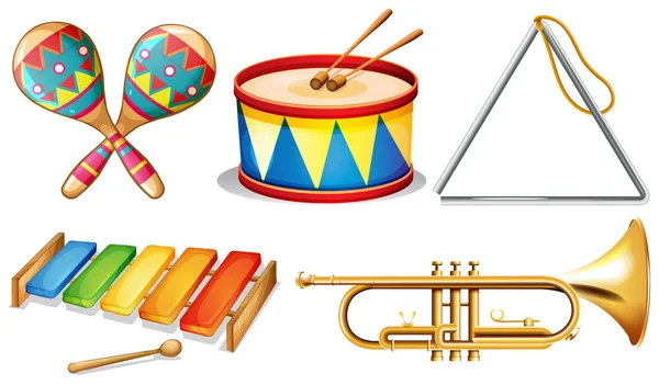 Instrumentos musicales — Vector de stock