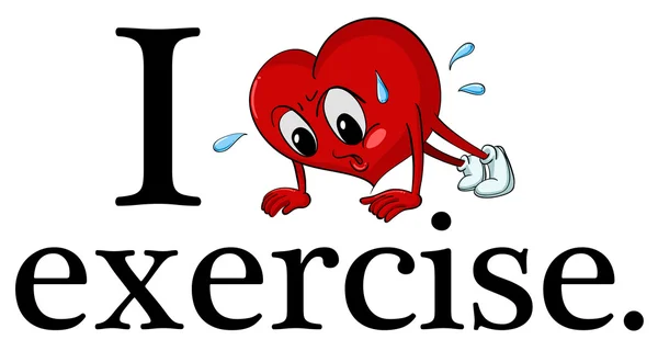 I love exercise — Stock Vector