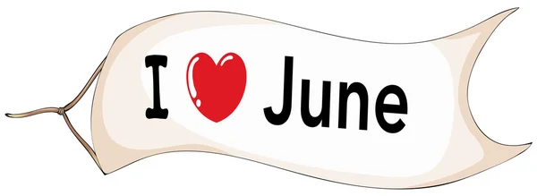 Me encanta June — Vector de stock