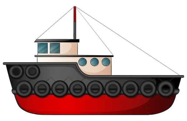 Barco remolcador — Vector de stock