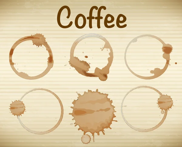 Coffee stains — Stock Vector