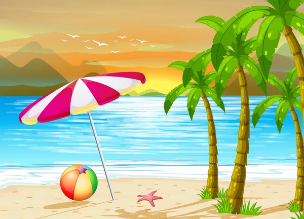 Beach — Stock Vector