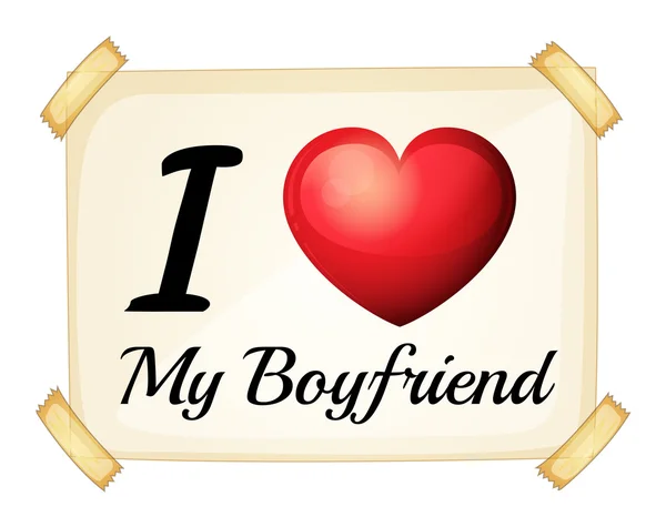 J'aime mon petit ami. — Image vectorielle