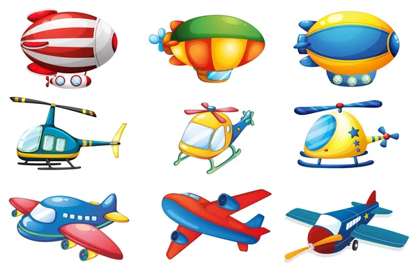 Planes and Balloons Royalty Free Stock Illustrations