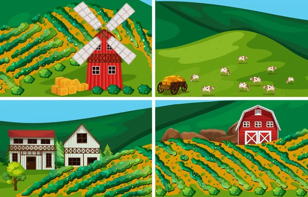 Tierras agrícolas — Vector de stock