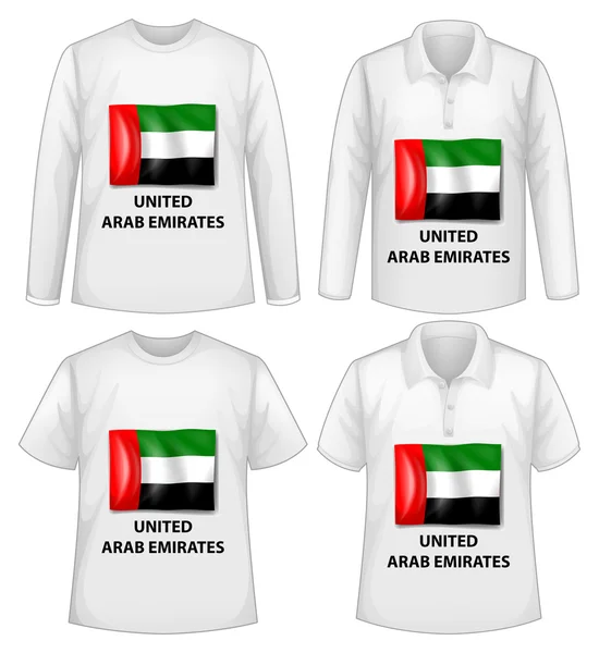 Arabské emiráty košile — Stockový vektor