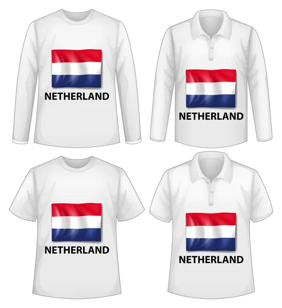 Netherland shirts — Stock Vector