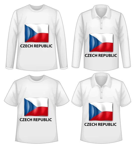 Czech Republic flag — Stock Vector