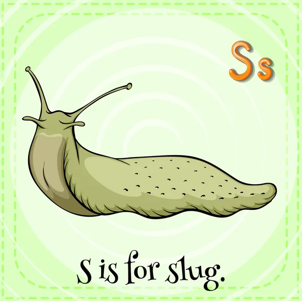 Lettre S est pour limace — Image vectorielle