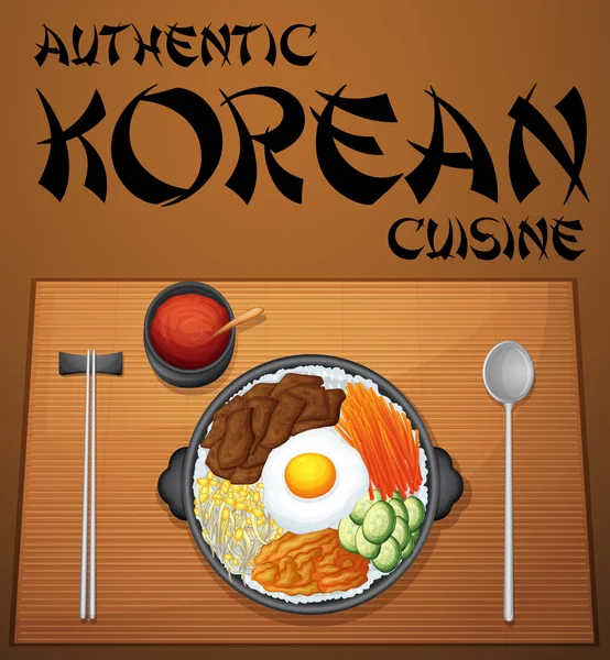 Korean food — Stock Vector