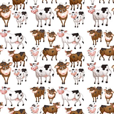 Seamless cow clipart