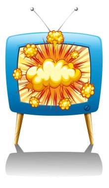 Explode and TV clipart