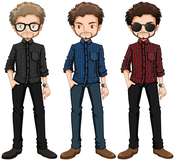 Hipster men — Stock Vector