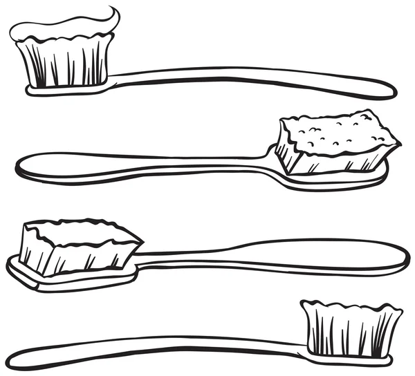 Tandenborstels — Stockvector