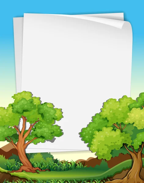 Papiers et arbres — Image vectorielle