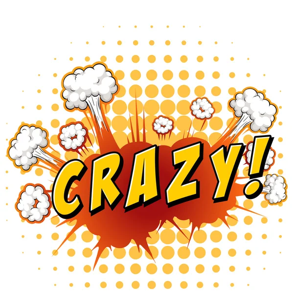 Crazy — Stock Vector