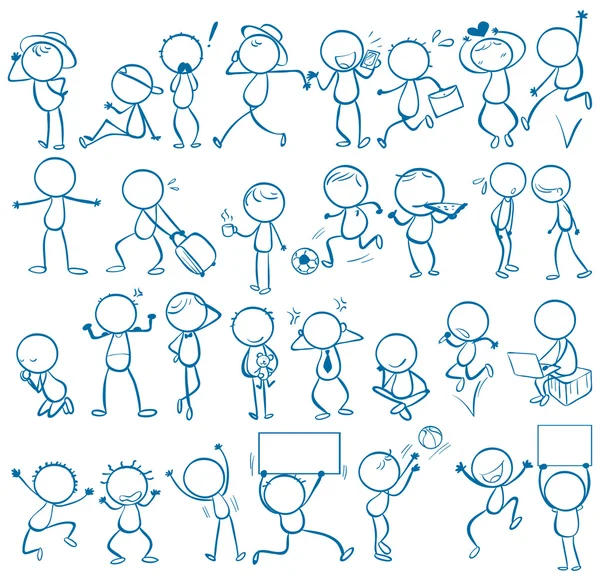 Doodles people — Stock Vector