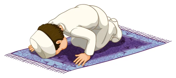 Muçulmano rezando — Vetor de Stock