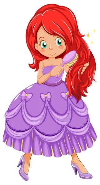 Princesse en robe — Image vectorielle