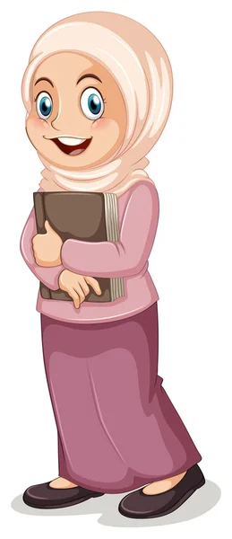 Chica musulmana — Vector de stock