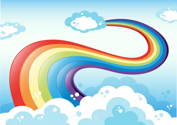 Rainbow and sky — Stock Vector