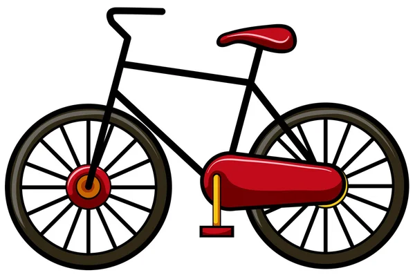 Classic red bicycle — Stock Vector