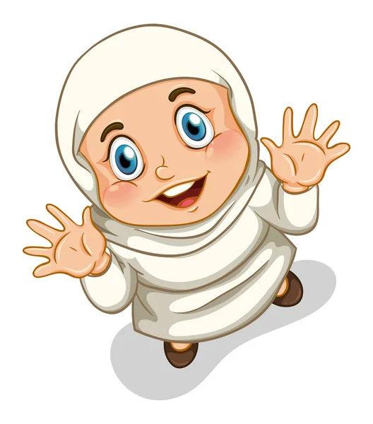 Fille musulmane — Image vectorielle