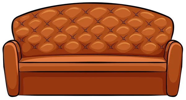 Sofá marrón — Vector de stock