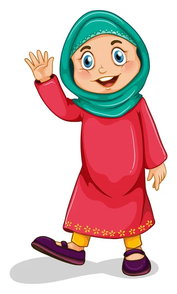 Gadis Muslim - Stok Vektor
